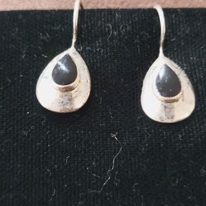Sterling Silver 925 Earrings w/ Black Onyx